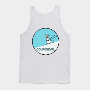 Frosty the Snowman skiing in Courchevel Tank Top